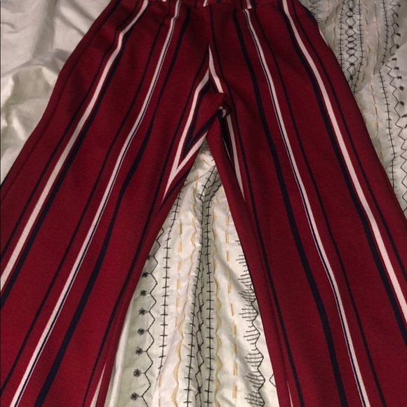 Flare bottom multicolored stretch pants - Picture 2 of 5